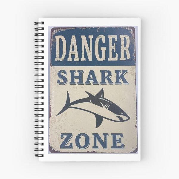 Item preview, Danger Shark Zone – Vintage Warning Sign designed and sold by WATEKE.
