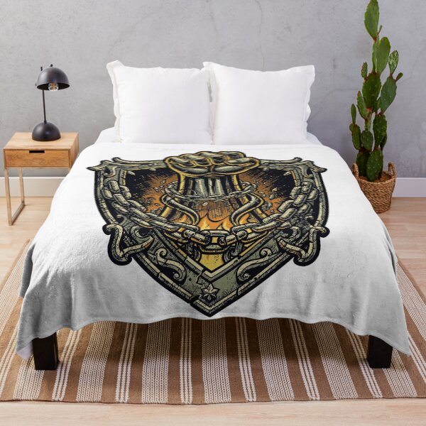Item preview, Mighty Fist Breaking Chains Shield Art designed and sold by Romgora.