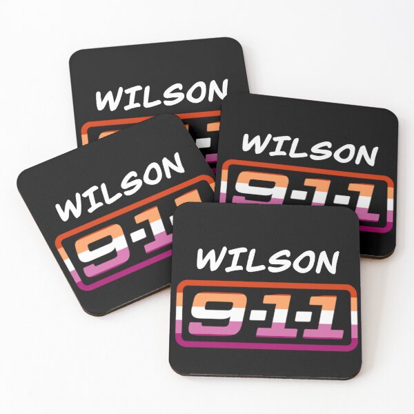 Item preview, 911 Wilson nametag - Lesbian // WLW flag designed and sold by Chaoticviper.