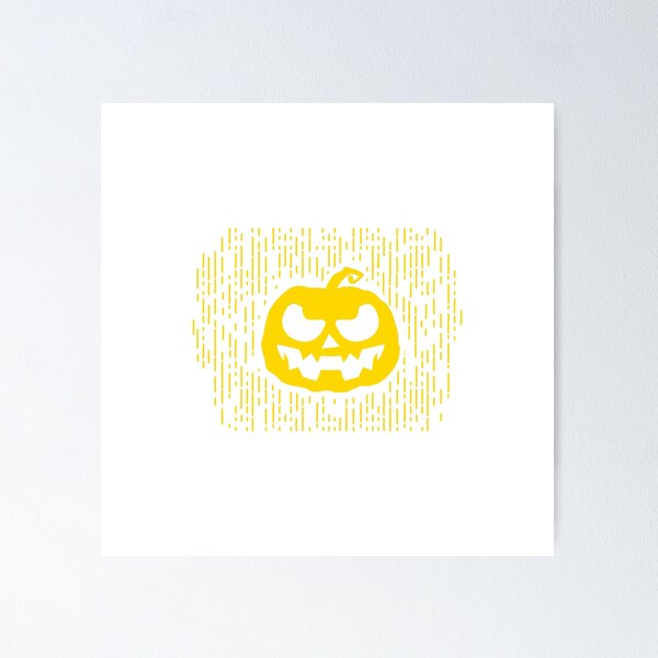 Item preview, Gold Carved Jack-o'-Lantern Halloween Design designed and sold by pattern-archive.