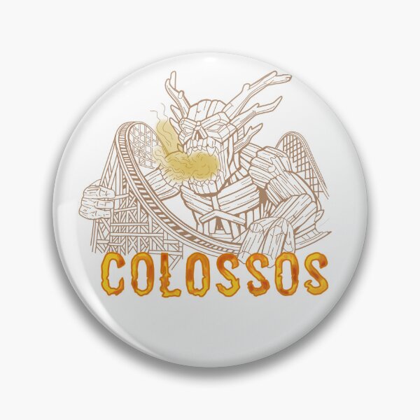 Artikelvorschau, Colossos-Logo-Illustration – Heide Park Holzachterbahn (Fan-Art zum Freizeitpark) entworfen und verkauft von FoolishDreamers.
