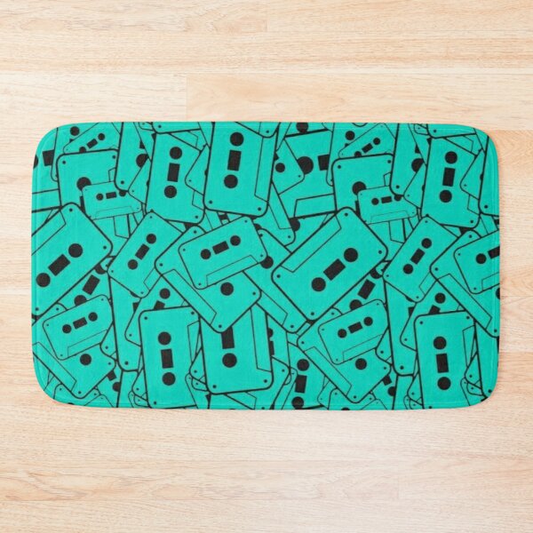 Item preview, Retro Turquoise Cassette Tape Pattern 80s 90s Music Nostalgia Art designed and sold by LYAN-STORE.