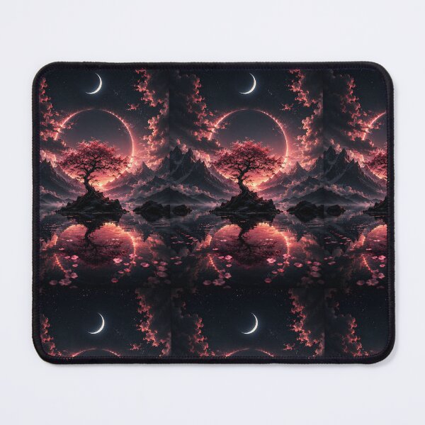 Item preview, Celestial Sakura Eclipse – Fantasy Night Landscape designed and sold by Coverify.