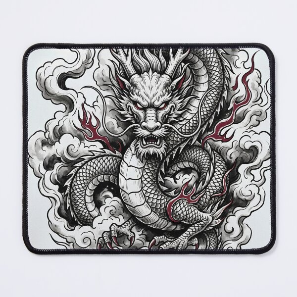 Item preview, Japanese Dragon Ink Cloud Streetwear Illustration designed and sold by Ev3rGr33n-.