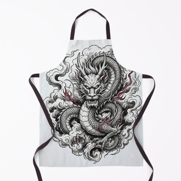 Item preview, Japanese Dragon Ink Cloud Streetwear Illustration designed and sold by Ev3rGr33n-.