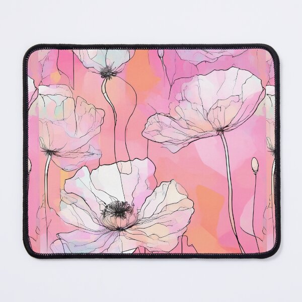 Item preview, PINK POPPY V011 Peach Rose Blush Pen Pencil Ink Watercolor Art Print Party Decoration~Baby/Bridal/Wedding/Birthday Gift Favor designed and sold by Spinning Plates 360.