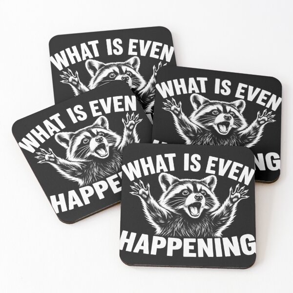 Item preview, What Is Even Happening Funny Raccoon Confused Animal Meme designed and sold by AlvinObrien.