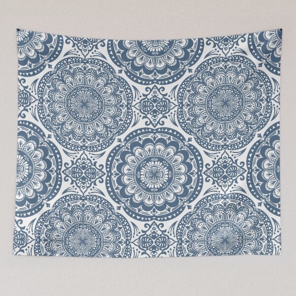Item preview, Dark Blue Bohemian Mandala Pattern designed and sold by EWIKA By Ekawit.