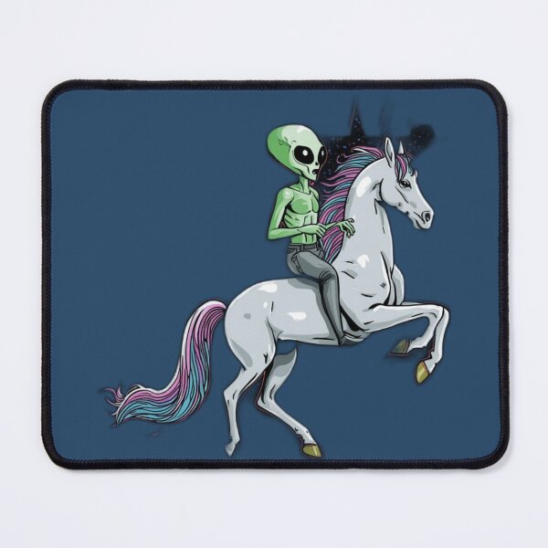 Item preview, Alien Riding Unicorn Space Art designed and sold by NovaPrintLab92.