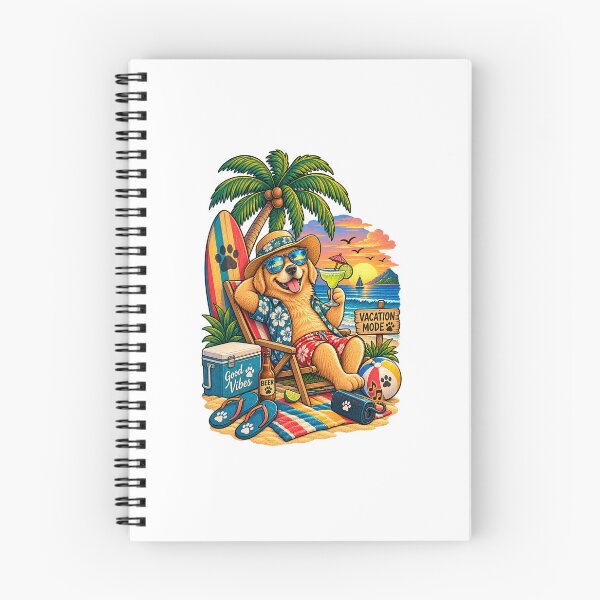 Item preview, Vintage Beach Dog Tropical Vacation Illustration designed and sold by lovepower.