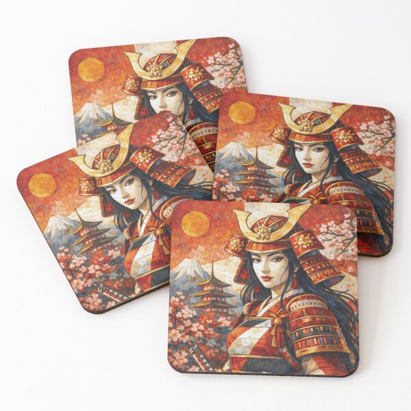 Item preview, Female Samurai – Warrior of Honor Painting designed and sold by GalleryKauffeld.