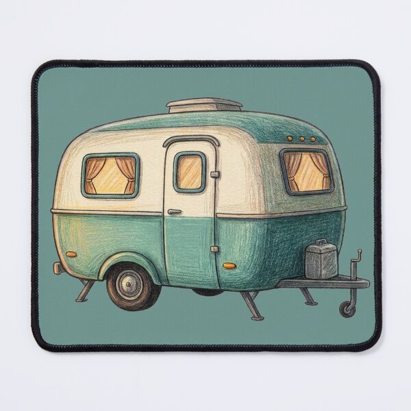 Item preview, Cute Whimsical Scamp Trailer designed and sold by JCTurn.