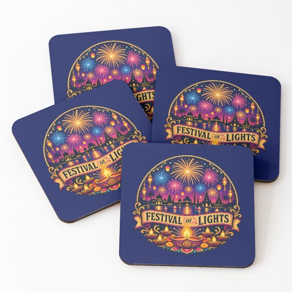 Item preview, Diwali Fireworks Night Sky – Retro Indian Festival Celebration Poster designed and sold by Globalcitytees.