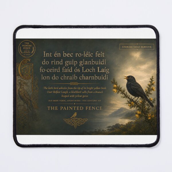 Item preview, The Blackbird of Belfast Lough — 9th Century Old Irish Poem designed and sold by The Painted Fence.