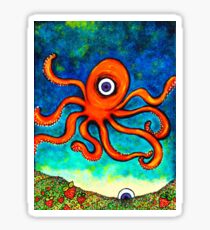 An Octopus's Garden Of Hearts Sticker