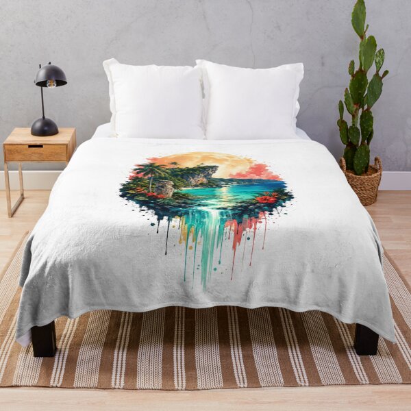 Item preview, Guåhan Moonflow Paradise: Island Spirit Beneath a Golden Horizon designed and sold by BlissBlvdShop.