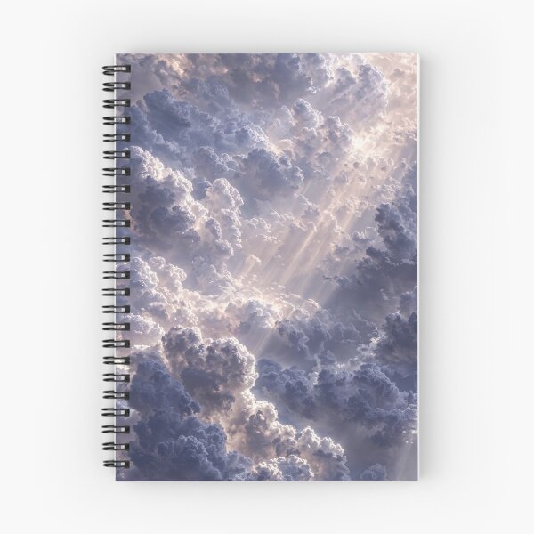 Item preview, Sunrays Heavenly Clouds Soft Pastel Sky Dreamscape Art designed and sold by LYAN-STORE.