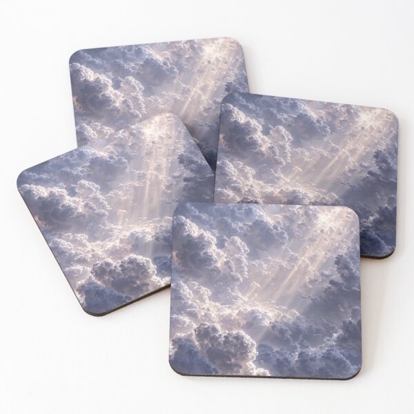 Item preview, Rayos de sol, nubes celestiales, cielo en tonos pastel suaves, paisaje onírico artístico. designed and sold by LYAN-STORE.