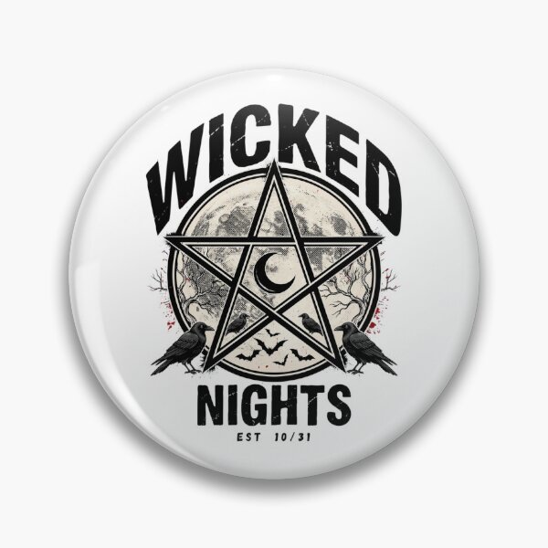 Item preview, Wicked Nights Pentagram Witch Design Graphic Tee v1 designed and sold by DarylWelsh2024.