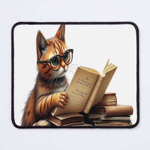 Item preview, Smart Cat Reading Books Vintage Academic designed and sold by ilyasartist.