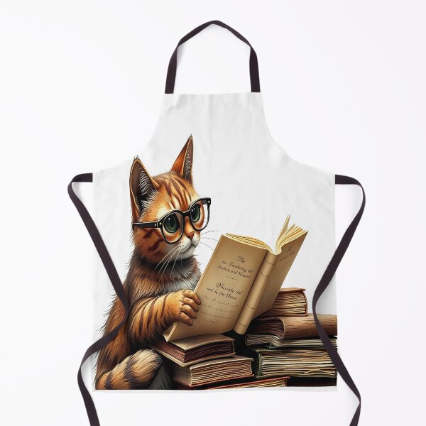 Item preview, Smart Cat Reading Books Vintage Academic designed and sold by ilyasartist.