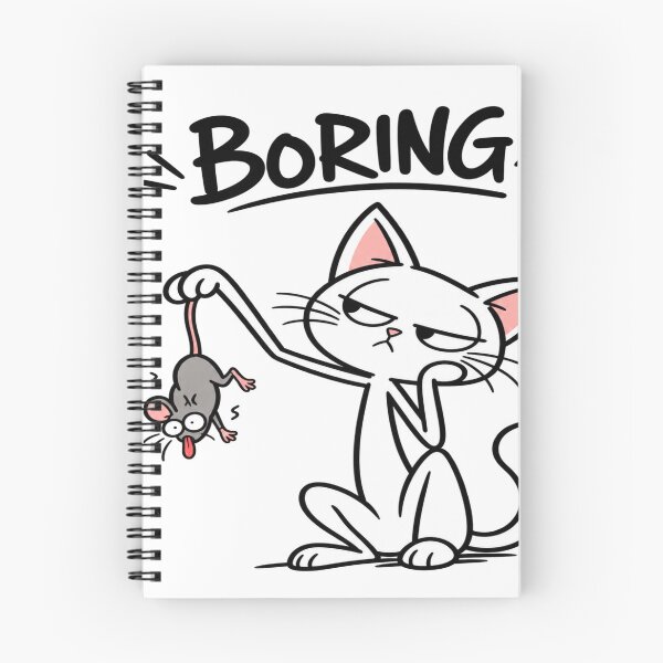 Item preview, Bored Cat Holding a Mouse - Funny Cat Design designed and sold by HMMarketART.