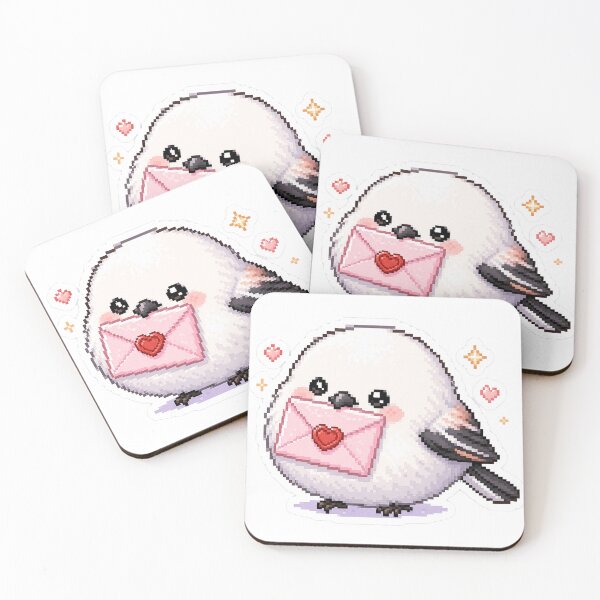 Item preview, Cute Shima Enaga Bird with Love Letter designed and sold by CozyPixel-J.