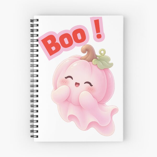 Item preview, Pink Pumpkin Cute Ghost saying Boo designed and sold by imagifaa.