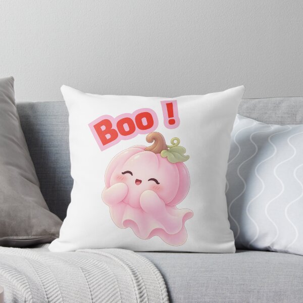 Item preview, Pink Pumpkin Cute Ghost saying Boo designed and sold by imagifaa.