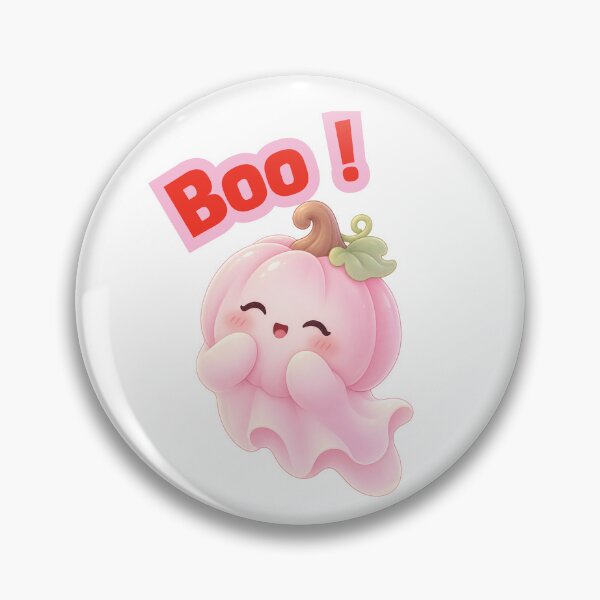 Item preview, Pink Pumpkin Cute Ghost saying Boo designed and sold by imagifaa.