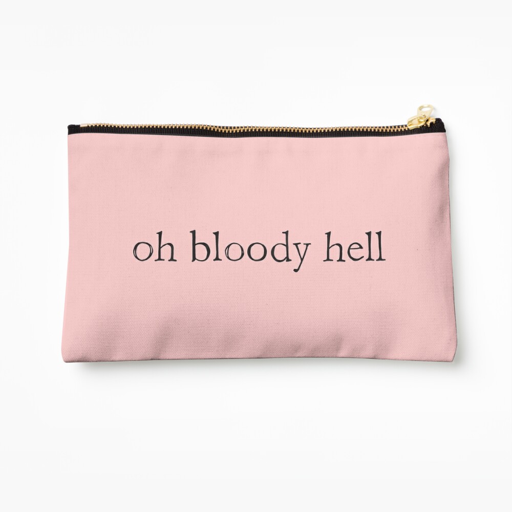 oh bloody hell - black on pink - INdiscreet Zip Pouch for Tampons, Menstrual  Pads, Feminine Products Zipper Pouch for Sale by dreadfulgirl