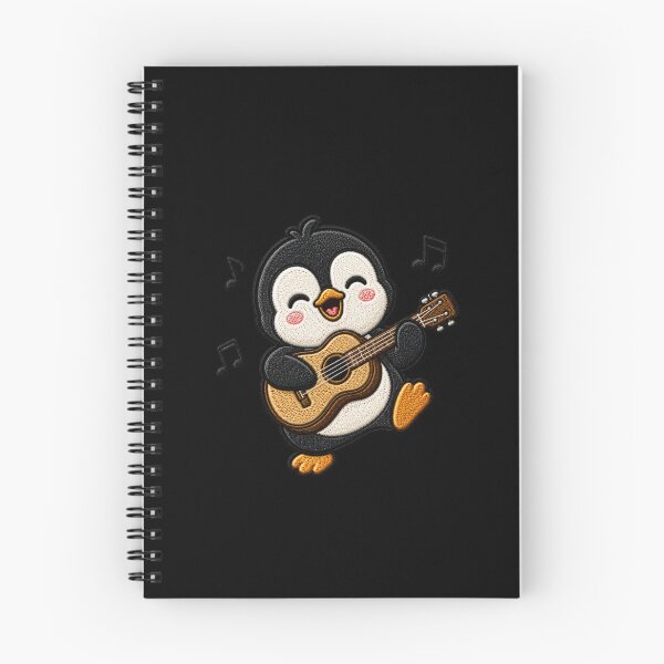 Item preview, Cute Penguin Playing Guitar Kawaii Embroidery Patch designed and sold by ColorSplash123.