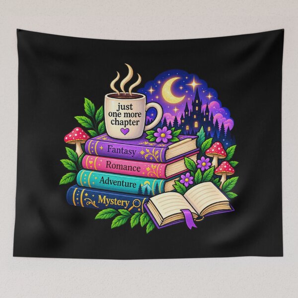 Item preview, Just One More Chapter Book Lover Design – Cozy Books Art  designed and sold by RainnzStickerz.
