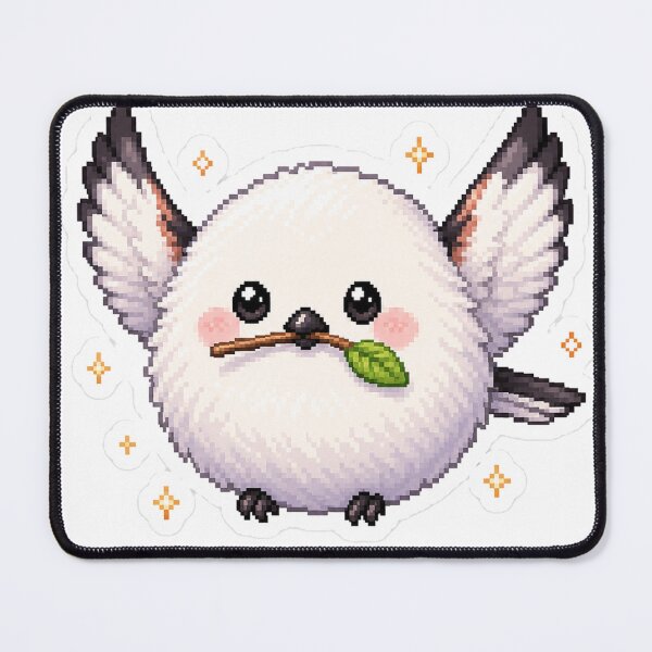 Item preview, Flying Fluffy Shima Enaga with Green Sprout designed and sold by CozyPixel-J.