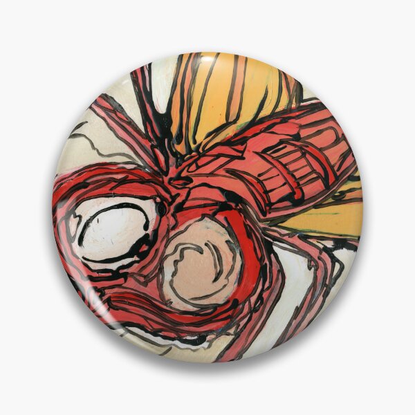 Item preview, Red Dragonfly – Art Brut Insect Painting by Dwaalhaas designed and sold by Dwaalhaas.com.