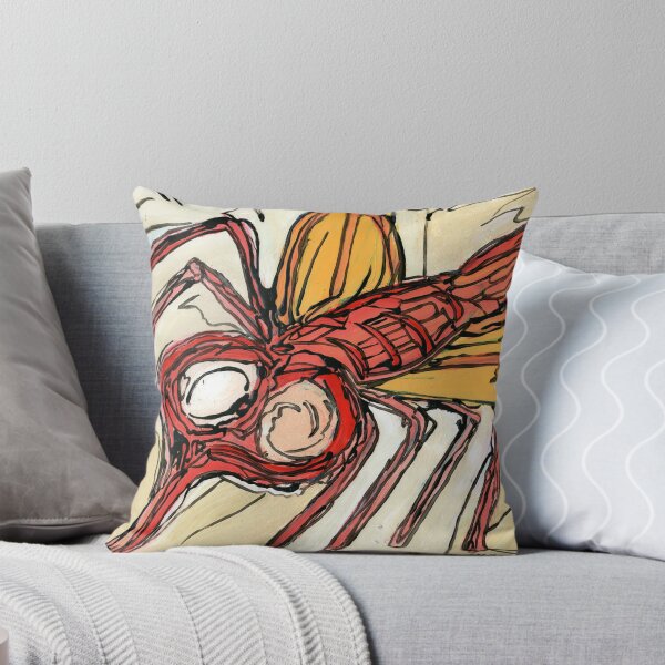 Item preview, Red Dragonfly – Art Brut Insect Painting by Dwaalhaas designed and sold by Dwaalhaas.com.