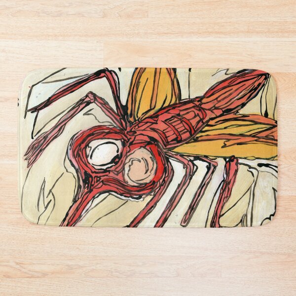 Item preview, Red Dragonfly – Art Brut Insect Painting by Dwaalhaas designed and sold by Dwaalhaas.com.