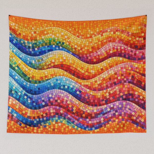 Item preview, Flowing color mosaic lines designed and sold by Sigtrix.