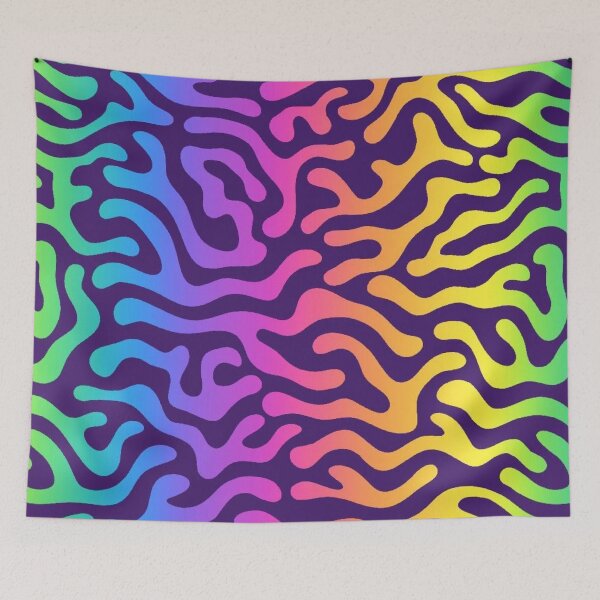 Item preview, Rainbow Turing Pattern Neon Psychedelic Bio Organic Camo Art designed and sold by LYAN-STORE.