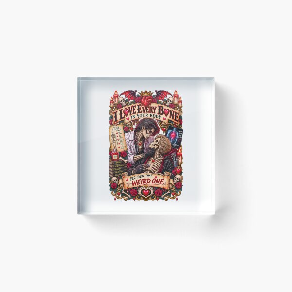 Item preview, DARK LOVE ❤️ - MONSTER ROMANCE COLLETION - SKELETON LOVE - I LOVE EVERY BONE IN YOUR BODY - YES, EVEN THAT WEIRD ONE - GAY PRIDE designed and sold by WheelieGdArt.
