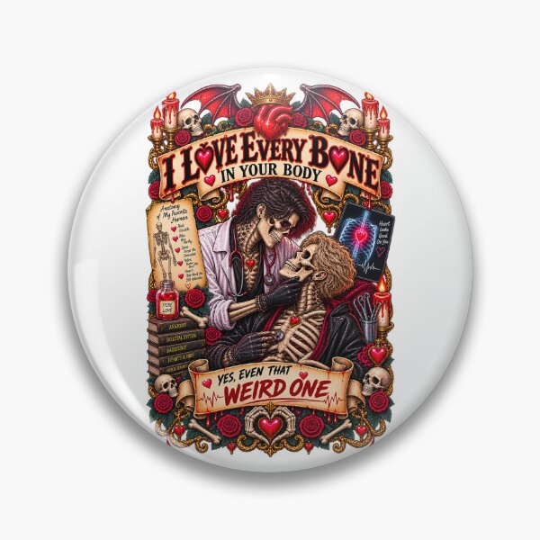 Item preview, DARK LOVE ❤️ - MONSTER ROMANCE COLLETION - SKELETON LOVE - I LOVE EVERY BONE IN YOUR BODY - YES, EVEN THAT WEIRD ONE - GAY PRIDE designed and sold by WheelieGdArt.