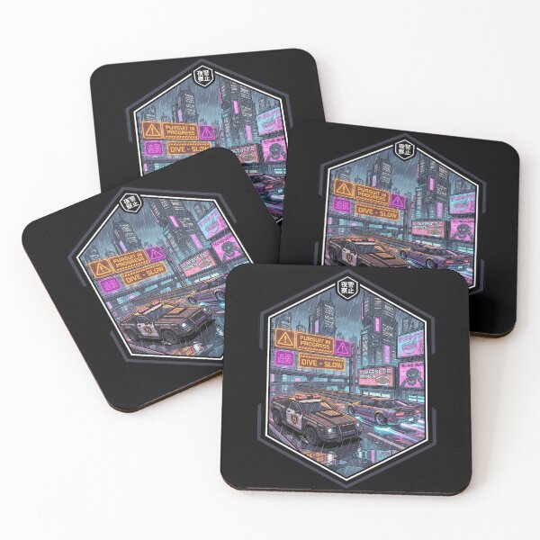 Item preview, Cyberpunk 180SX Police Chase Rainy Neon Tokyo Highway Aesthetic designed and sold by mood-draftsman.