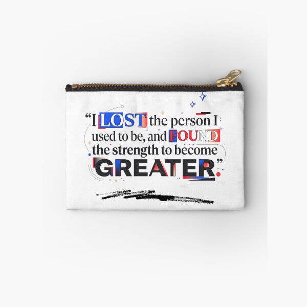 Item preview, “I lost the person I used to be, and found the strength to become someone greater.” - Typographic Quote designed and sold by Firmansyahnw.