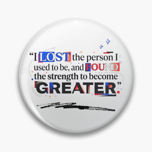 Item preview, “I lost the person I used to be, and found the strength to become someone greater.” - Typographic Quote designed and sold by Firmansyahnw.