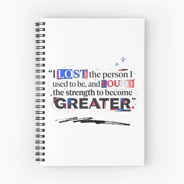 Item preview, “I lost the person I used to be, and found the strength to become someone greater.” - Typographic Quote designed and sold by Firmansyahnw.