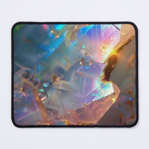 Item preview, Iridescent Rainbow Opal Crystal Cluster Holographic Mineral Gemstone Art designed and sold by LYAN-STORE.