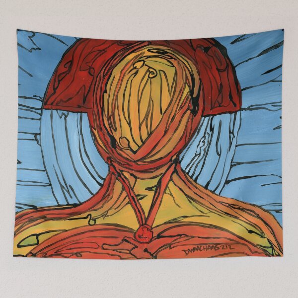 Item preview, The Incandescent Head - Abstract Dutch Expressionist Art designed and sold by Dwaalhaas.com.
