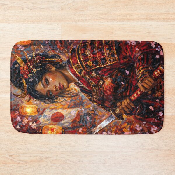 Item preview, The Samurai Woman – Japanese Warrior Painting designed and sold by GalleryKauffeld.