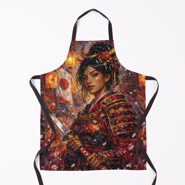 Item preview, The Samurai Woman – Japanese Warrior Painting designed and sold by GalleryKauffeld.