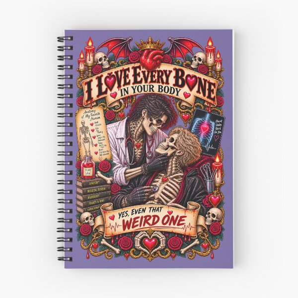 Item preview, DARK LOVE ❤️ - MONSTER ROMANCE COLLETION -  SKELETON LOVE - I LOVE EVERY BONE IN YOUR BODY - YES, EVEN THAT WEIRD ONE - GAY PRIDE - v3 designed and sold by WheelieGdArt.